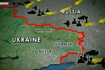 Россия Украина карта