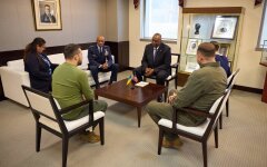 Володимир Зеленський, Ллойд Остін та Чарльз Браун