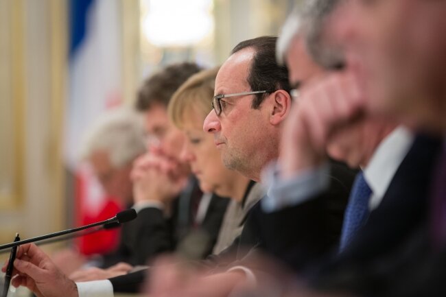 Франсуа Олланд у Порошенко