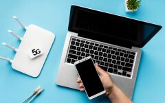 Роутер, ноутбук, смартфон