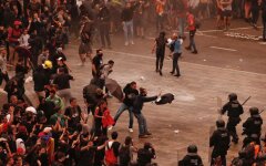 протесты в Барселоне