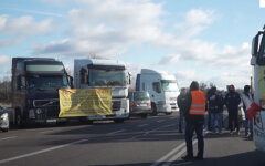 Протесты польских перевозчиков на границе с Украиной