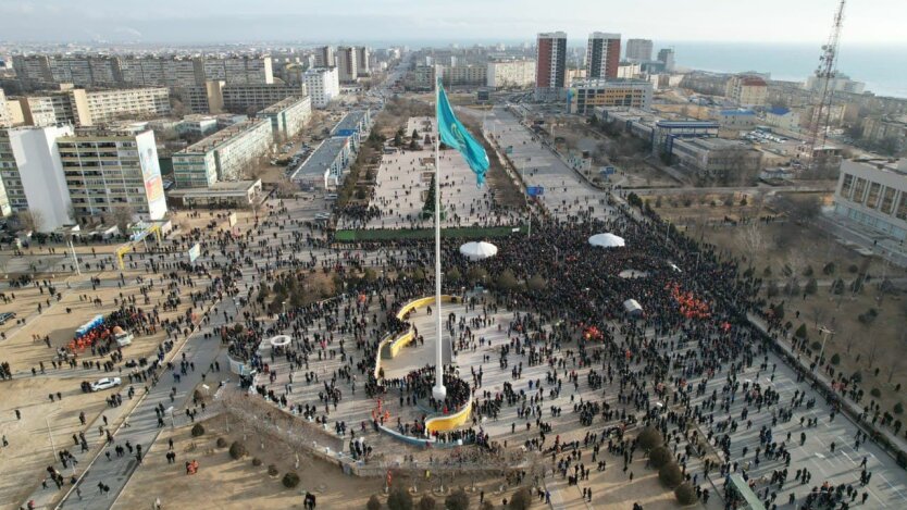 Протесты в Актау. Казахстан. 4 января 2022