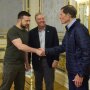 Владимир Зеленский и сенаторы Линдси Грэм и Ричард Блюменталь