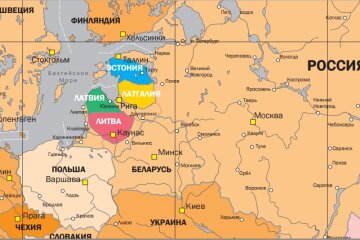 карта Ищенко Прибалтика