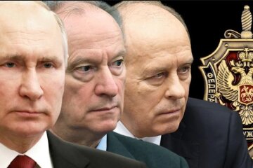 Владимир Путин, Николай Патрушев и Александр Бортников, коллаж