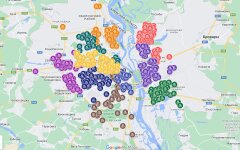 Карта пунктов обогрева в Киеве