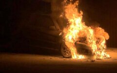 Поджог авто Лероса