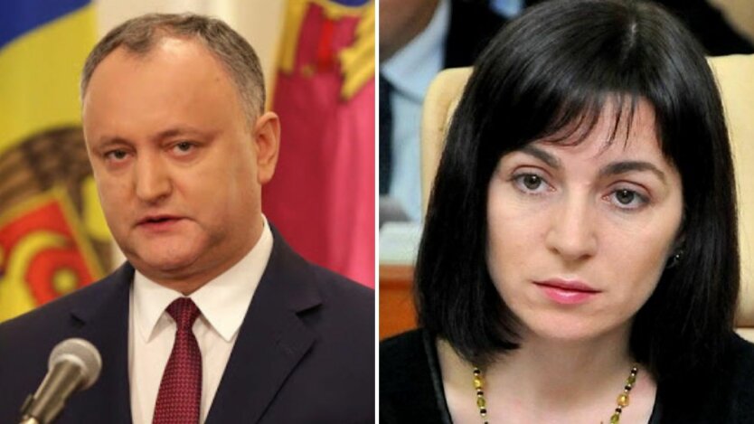 Игорь Додон и Майя Санду, выборы в молдове