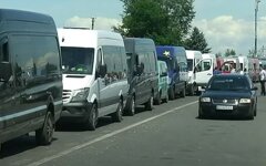 На границе Украины и Венгрии образовалась огромная пробка