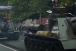 Парад Победы в Крыму,танк Т-34,инцидент на параде в Крыму,танк чуть не въехал в людей