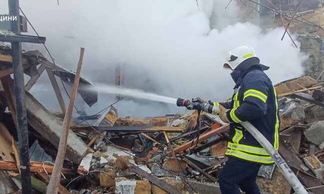 Разрушения после российской атаки