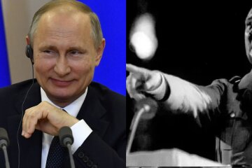 Владимир Путин и Адольф Гитлер, коллаж