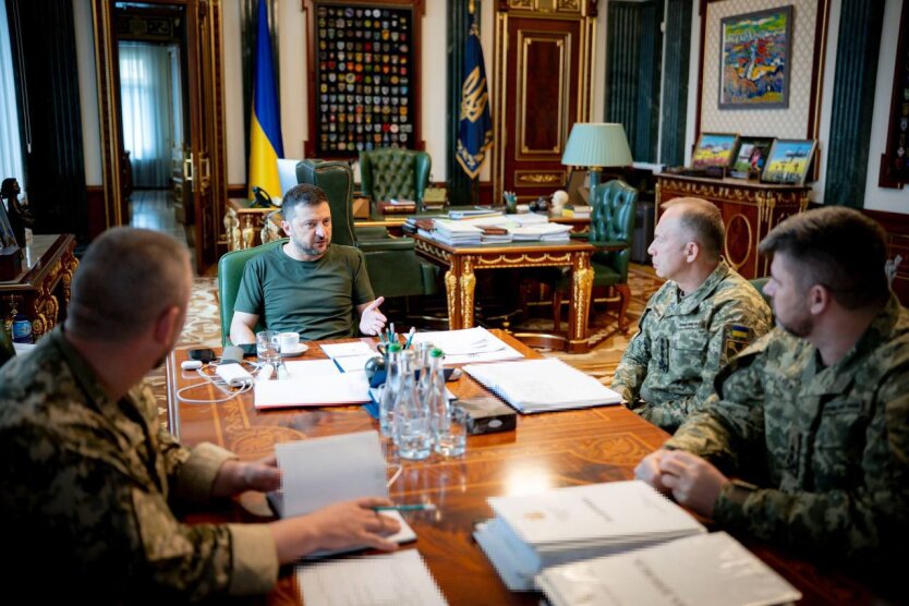 Нарада з військовими / Фото: Телеграм головнокомандувача ЗСУ