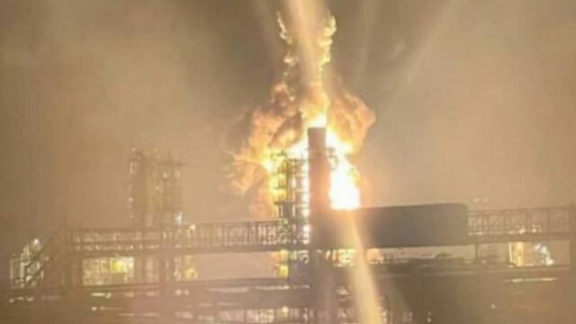 Пожар на "Киришинефтеоргсинтез"