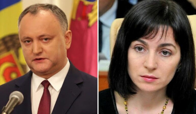 Игорь Додон и Майя Санду, выборы в молдове