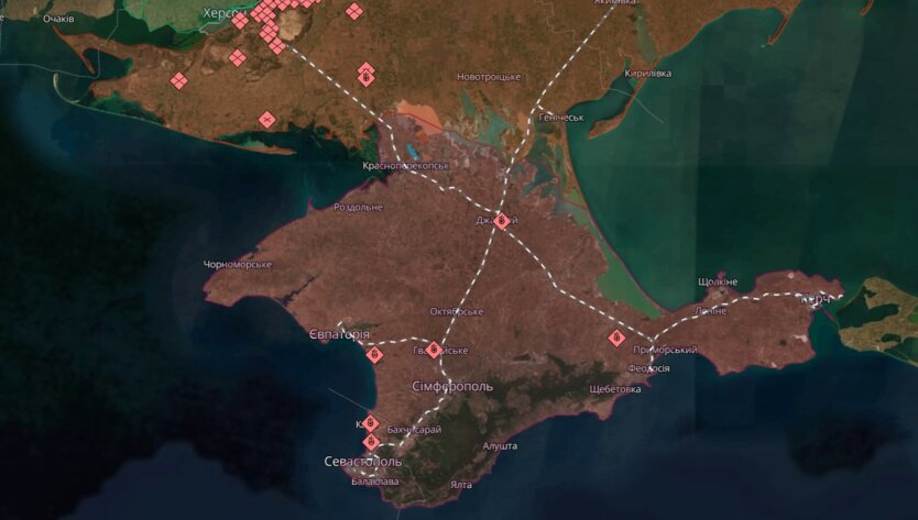 Оккупиррованный Крым, карта DeepState