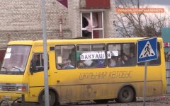 Эвакуационный автобус, Попасная, обстрел автобуса, российские оккупанты