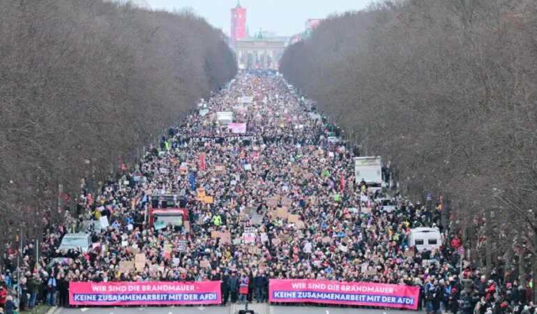 Протестующие в Берлине