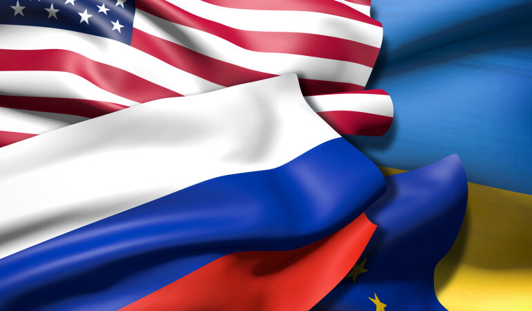 Украина, США, ЕС, Россия. Ukraine, USA, European Union, Russia
