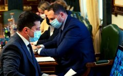 Владимир Зеленский и Андрей Ермак в Офисе президента