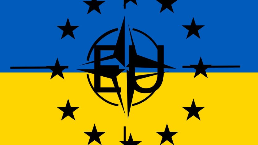 Украина, ЕС и НАТО, коллаж
