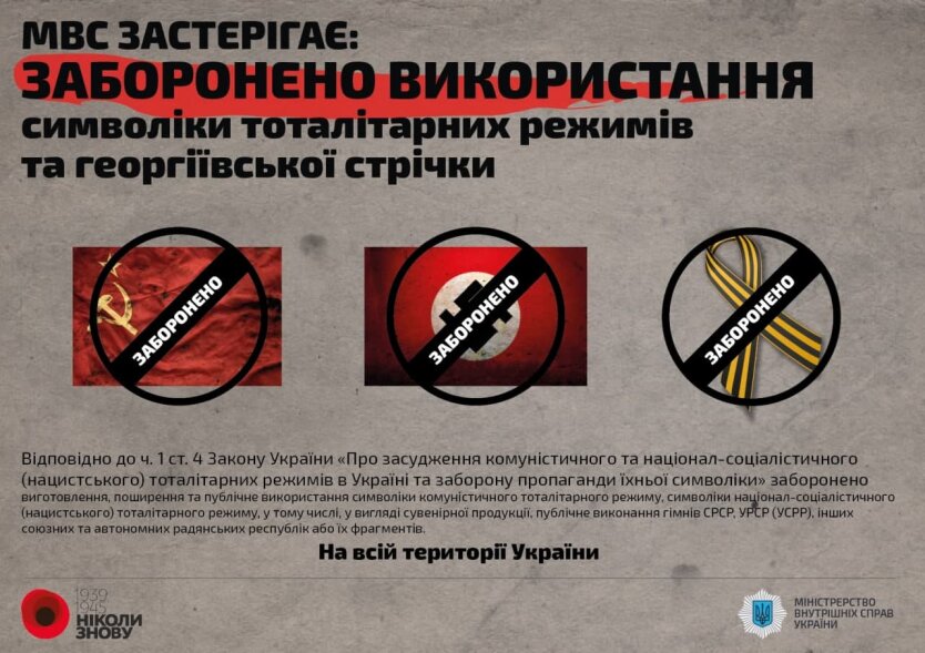 Парад в Украине, МВД Украины, Использование символики тоталитарных режимов