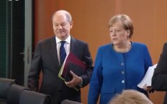 Олаф Шольц и Ангела Меркель, энергозависимость от России, германия