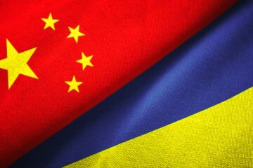 Украина и Китай, флаги