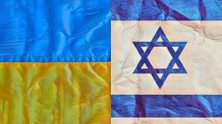 Прапори України та Ізраїлю, колаж