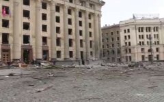 Последствия авиаудара оккупантов по центру Харькова