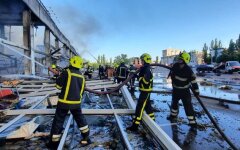Пожар в ТЦ Кременчуга после ракетного удара РФ 27 июня