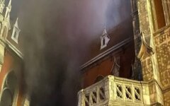 В Киеве загорелся костел святого Николая
