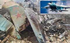 Обломки российского Су-35, уничтоженного в Украине
