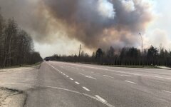 Лесной пожар в Украине в Ровенской области. Фото Юрия Романенко