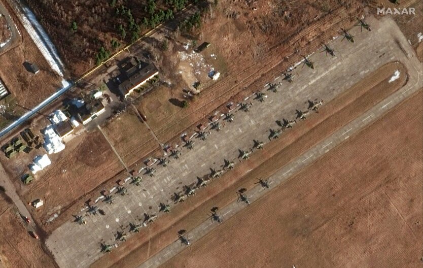 Российские войска на границе с Украиной, спутниковые снимки