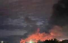 Пожар на нефтебазе, фото из открытых источников