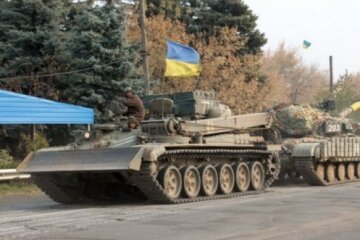 танк ВСУ, отвод вооружения