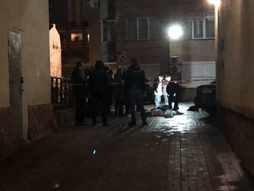 Убийство в центре Киева попало на видео