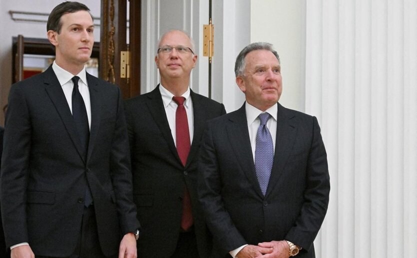 Кушнер, Дмитриев и Уиткофф / AFP через Getty