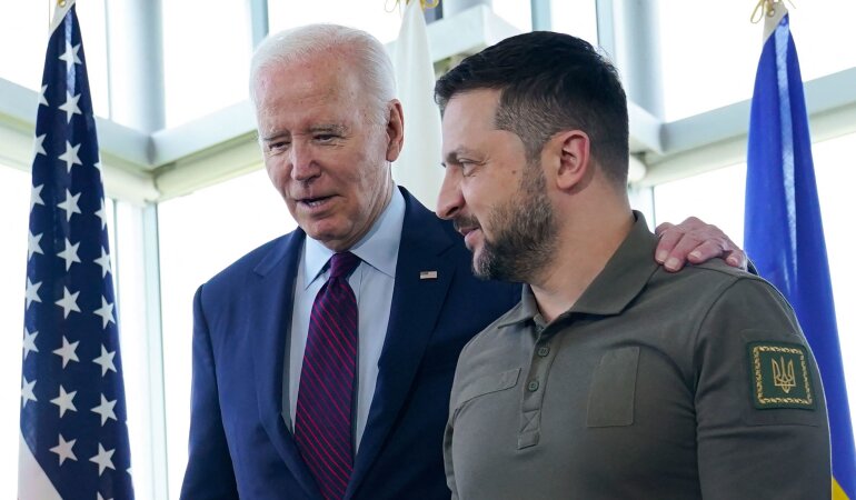 Джо Байден и Владимир Зеленский