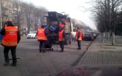 Ремонт дороги, "Большая стройка" в Украине, проспект Бажана в Киеве