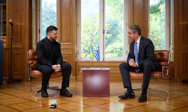 Владимир Зеленский и Кириакос Мицотакис