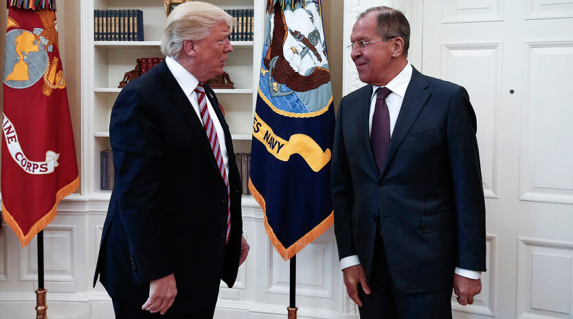 US President Donald Trump and Russian Foreign Minister Lavrov meet for talks