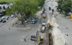 Ремонт дорог, Киев, улица Народного ополчения