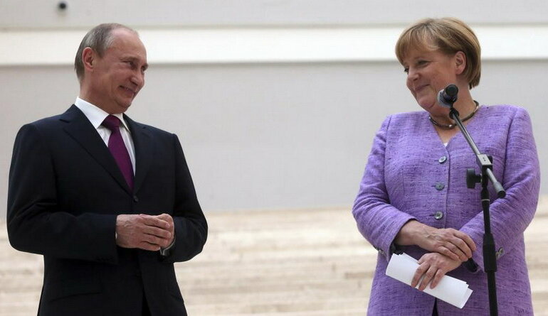 Ангела Меркель и Владимир Путин