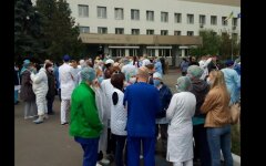 Протесты в 8-й киевской больнице