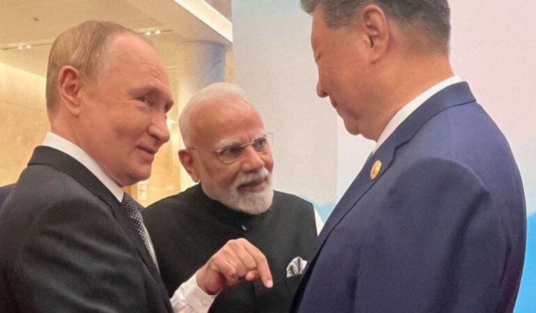 Владимир Путин, Нарендра Моди и Си Цзиньпин