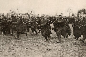 Учебная атака войска Скоропадского в 1918 году