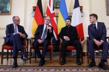 Володимир Зеленський, Кір Стармер, Фрідріх Мерц та Емманюель Макрон